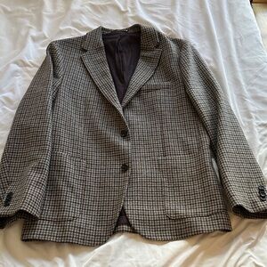 Zara Black and Brown Checkered Blazer
